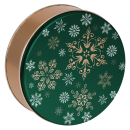 Emerald Snowfall Cookie Tins