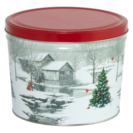 Snow Covered Mill 2 Gallon Popcorn Tin - SOLD OUT