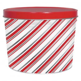 Candy Stripes 2 Gallon Popcorn Tin