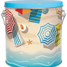 Beach Day Gallon Popcorn Tin