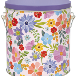 Spring Blooms Gallon Popcorn Tin