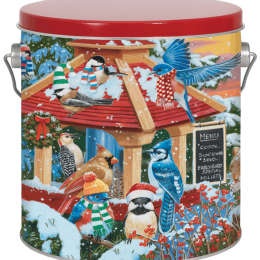 Feathered Friends Gallon Popcorn Tin
